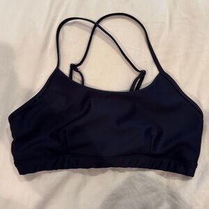 Women's Navy Strappy Sports Bra